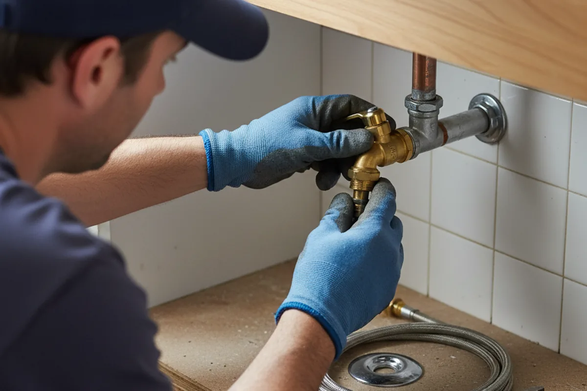 Shutoff valve and fitting work during Faucet and Fixture Repair in Bouse